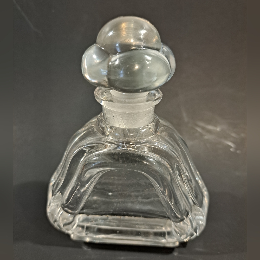 1940’s Moment Supreme by Jean Patou Glass Perfume Bottle France - 3.5” Tall